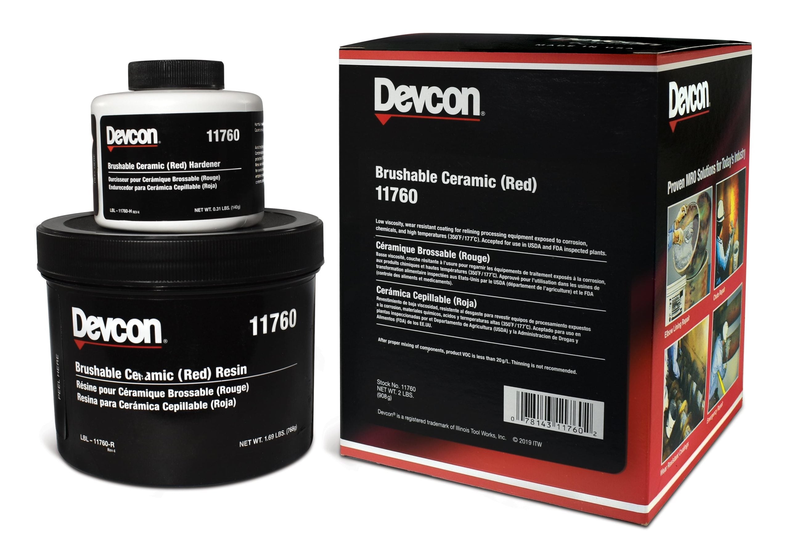 Devcon Brushable Ceramic Red 2lb